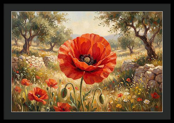 Red Poppy In Bloom