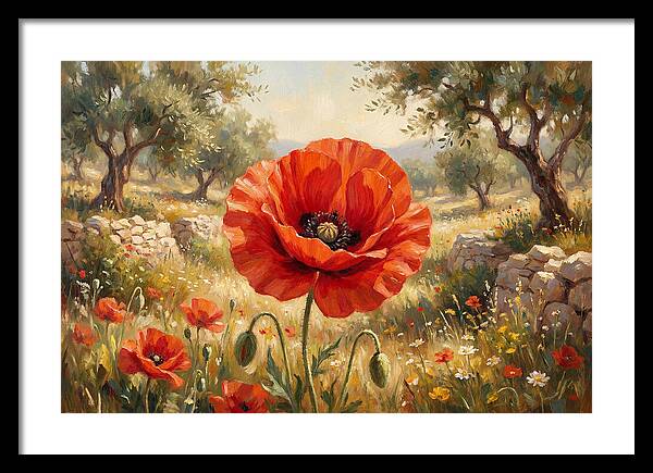 Red Poppy In Bloom