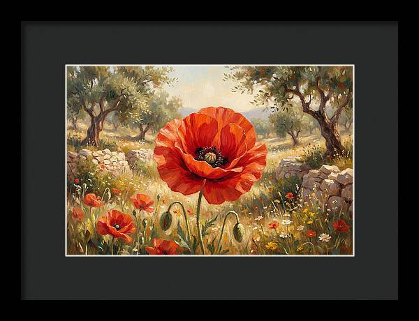 Red Poppy In Bloom