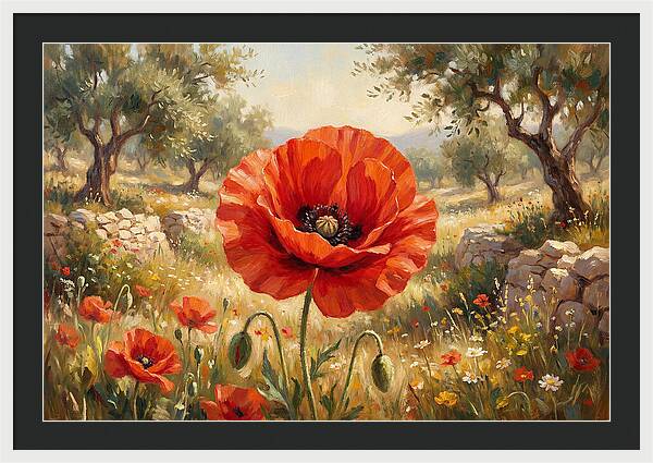 Red Poppy In Bloom