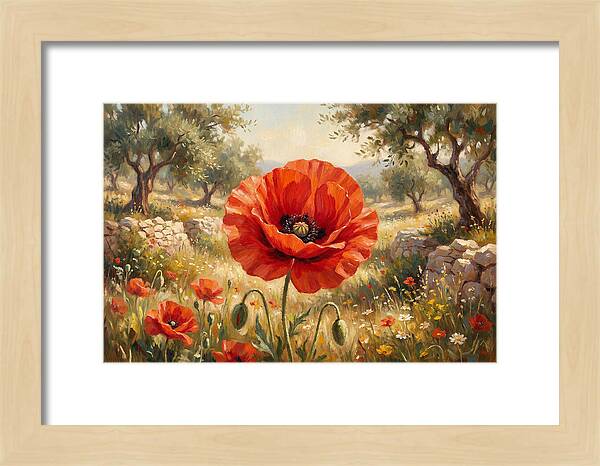 Red Poppy In Bloom