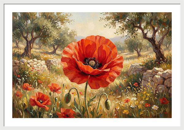 Red Poppy In Bloom