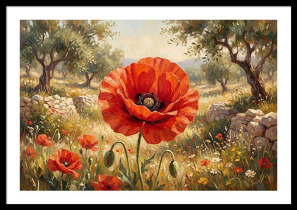 Red Poppy In Bloom