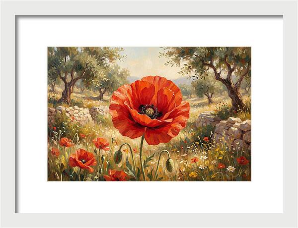 Red Poppy In Bloom