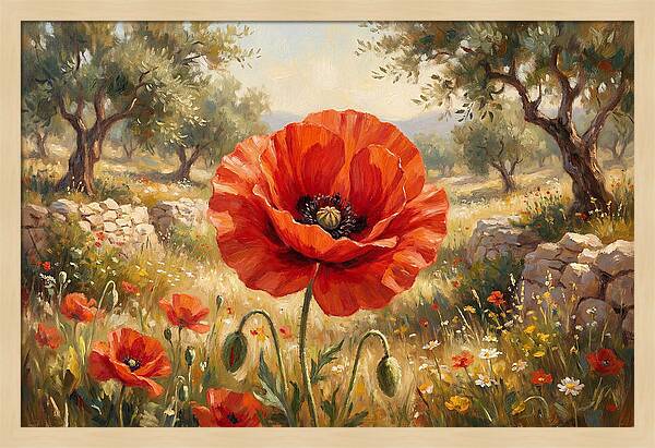 Red Poppy In Bloom