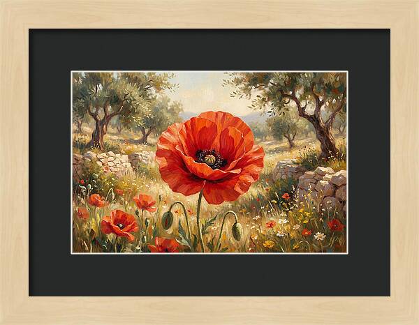 Red Poppy In Bloom