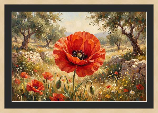 Red Poppy In Bloom