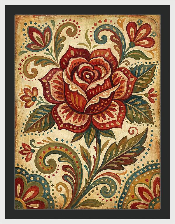 Red Rose Folk Art