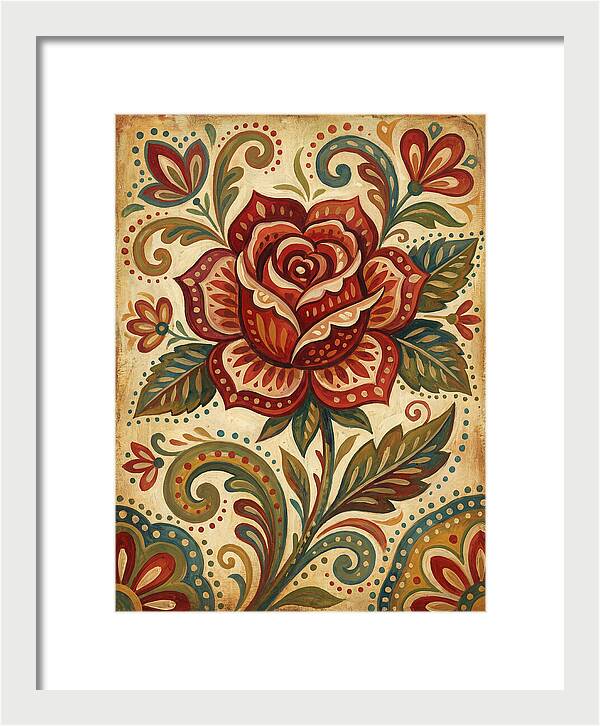 Red Rose Folk Art