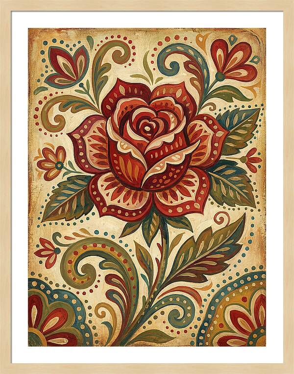 Red Rose Folk Art