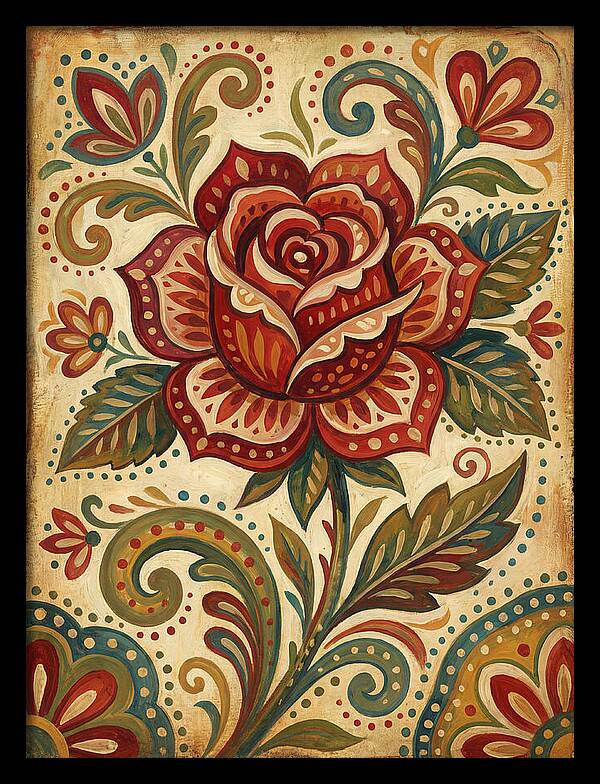 Red Rose Folk Art