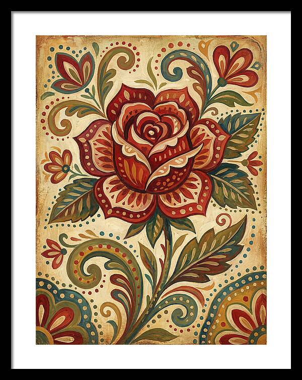 Red Rose Folk Art