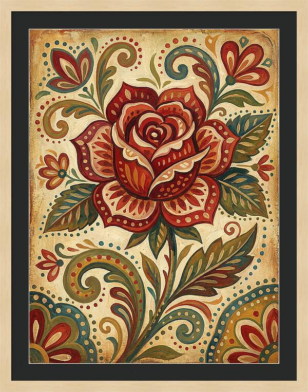 Red Rose Folk Art