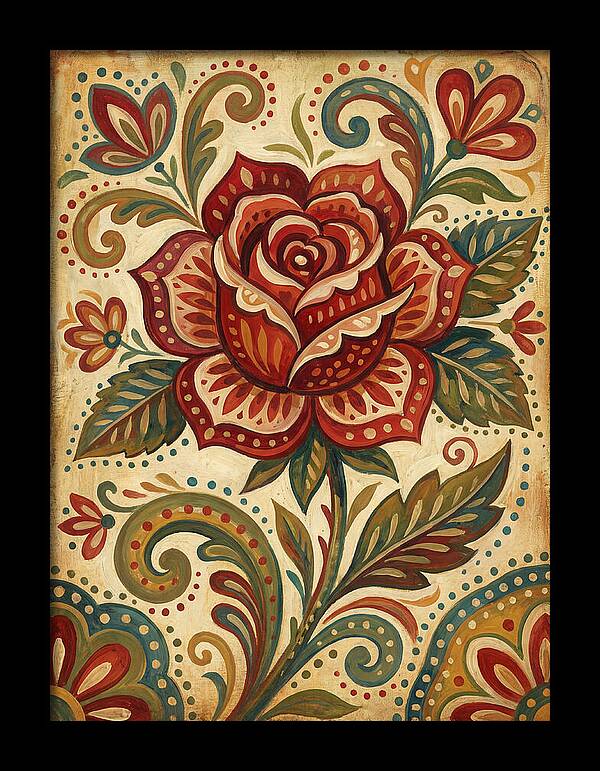 Red Rose Folk Art