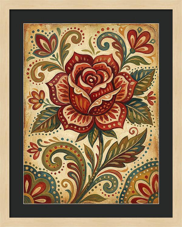 Red Rose Folk Art