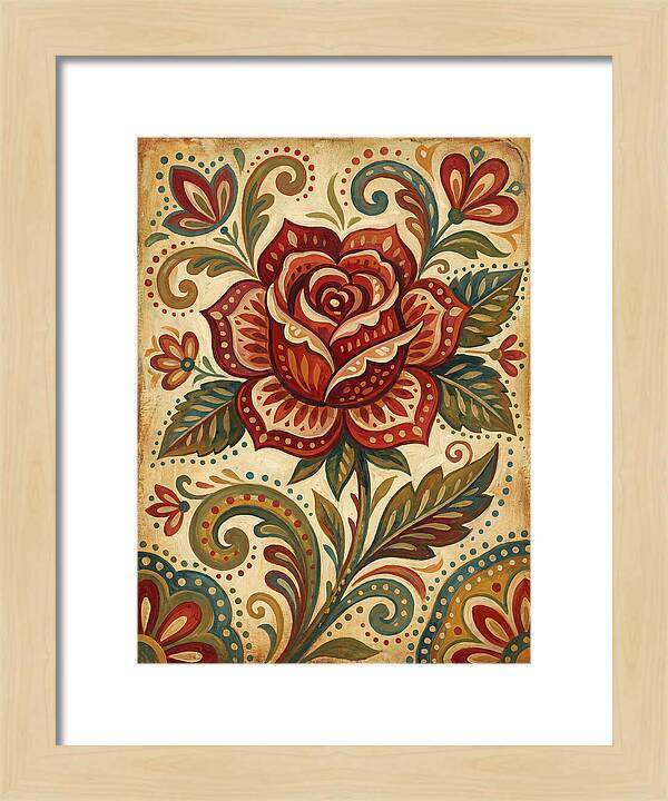 Red Rose Folk Art