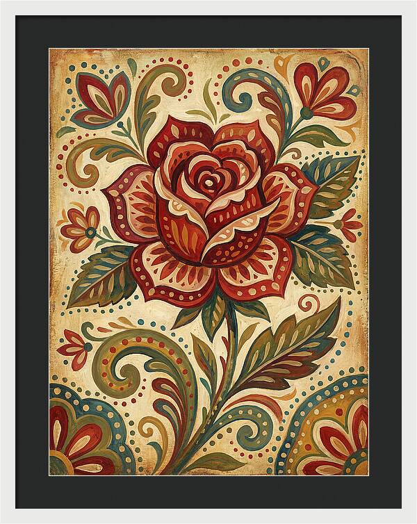 Red Rose Folk Art