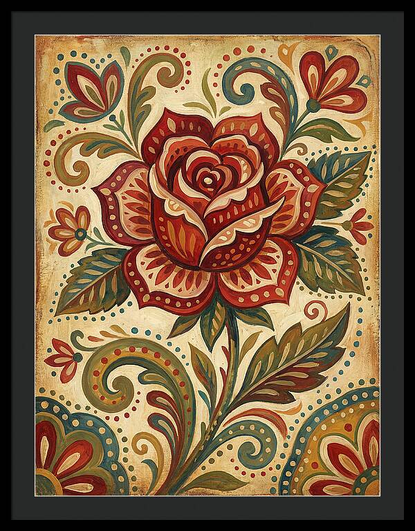 Red Rose Folk Art