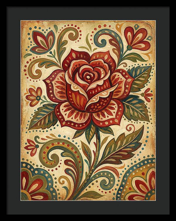 Red Rose Folk Art