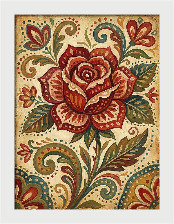 Red Rose Folk Art