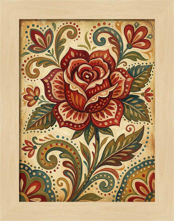 Red Rose Folk Art