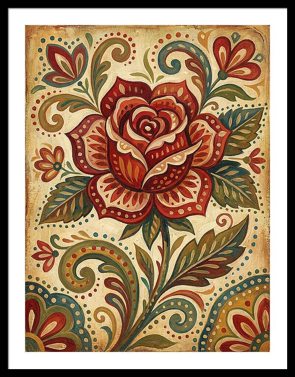 Red Rose Folk Art