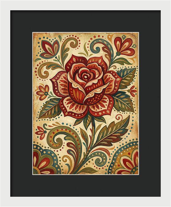 Red Rose Folk Art