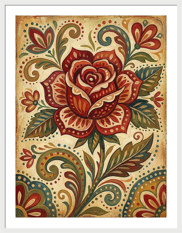 Red Rose Folk Art