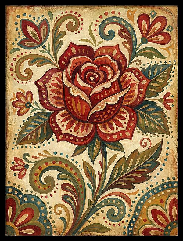 Red Rose Folk Art