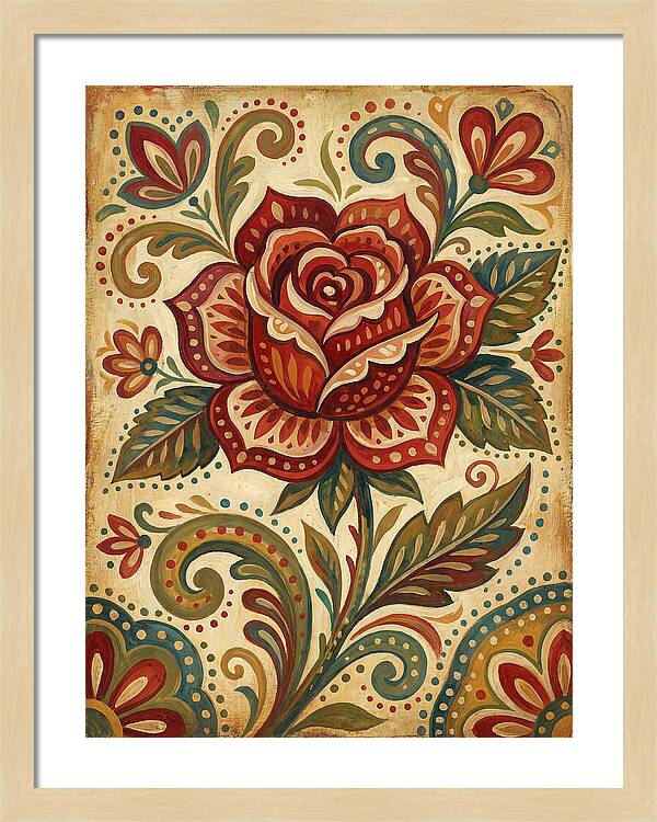 Red Rose Folk Art