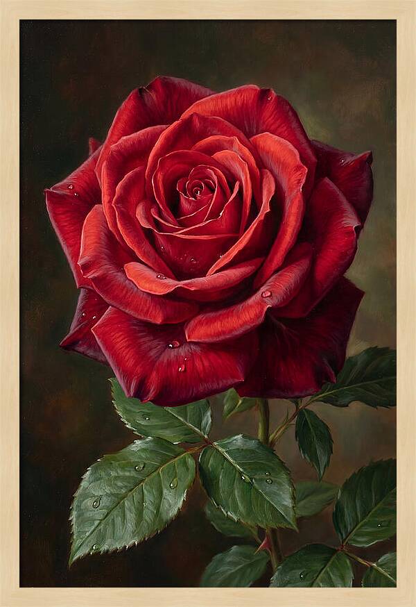 Red Rose In Bloom