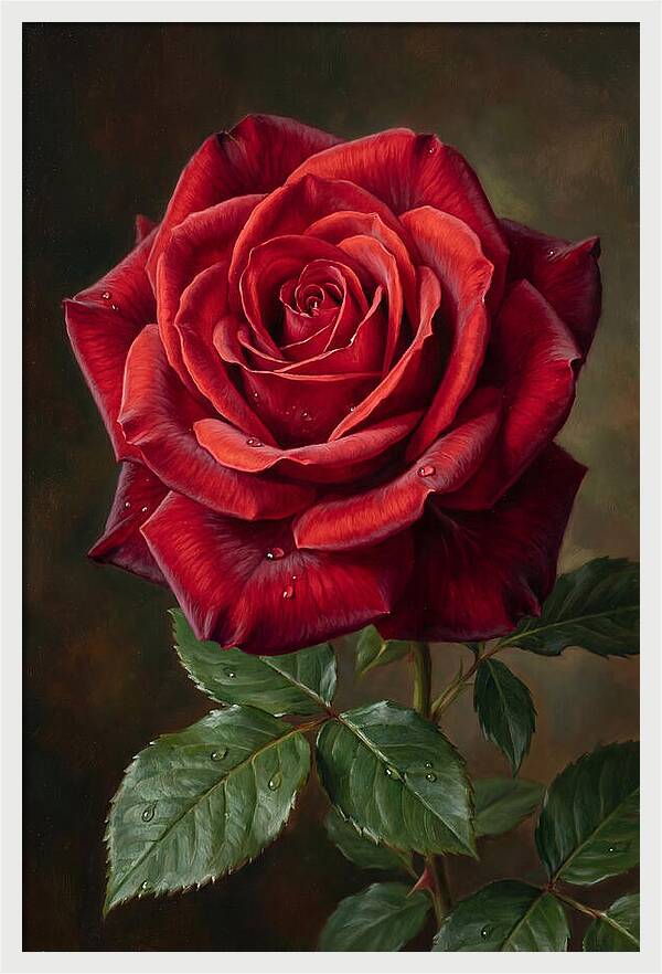 Red Rose In Bloom