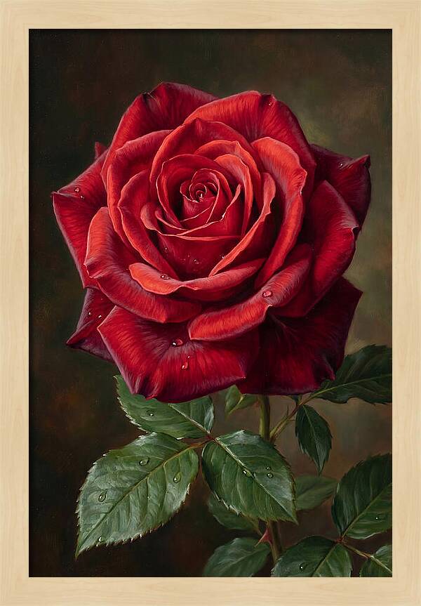 Red Rose In Bloom