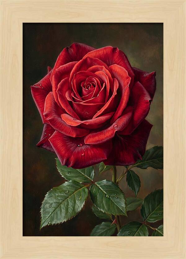 Red Rose In Bloom