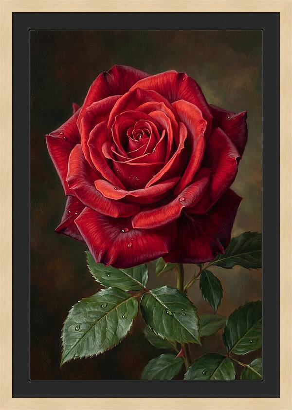 Red Rose In Bloom