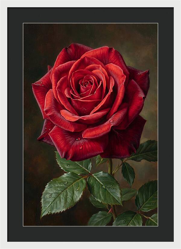 Red Rose In Bloom
