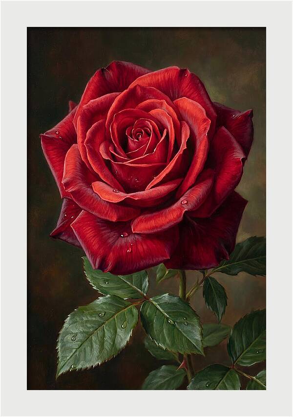 Red Rose In Bloom