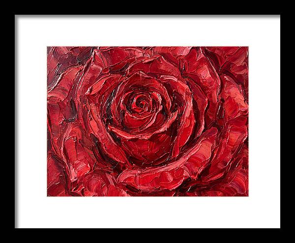Red Rose In Palette Knife Style