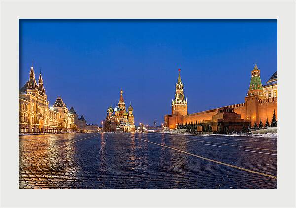 Red Square At Blue Hour