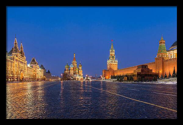 Red Square At Blue Hour