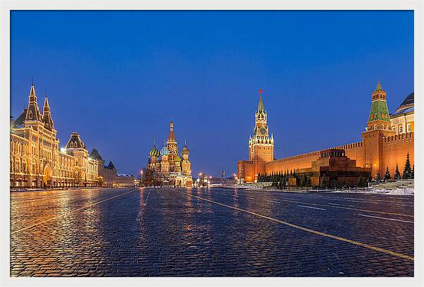 Red Square At Blue Hour
