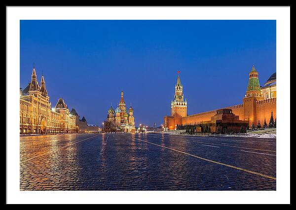 Red Square At Blue Hour