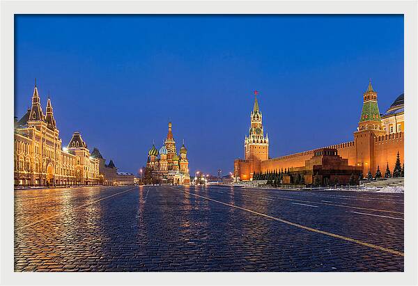 Red Square At Blue Hour