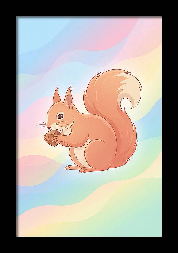 Red Squirrel Enjoying A Snack