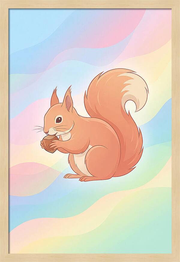 Red Squirrel Enjoying A Snack