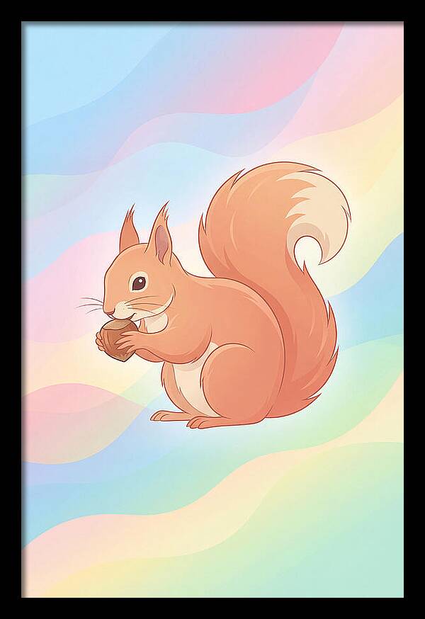 Red Squirrel Enjoying A Snack