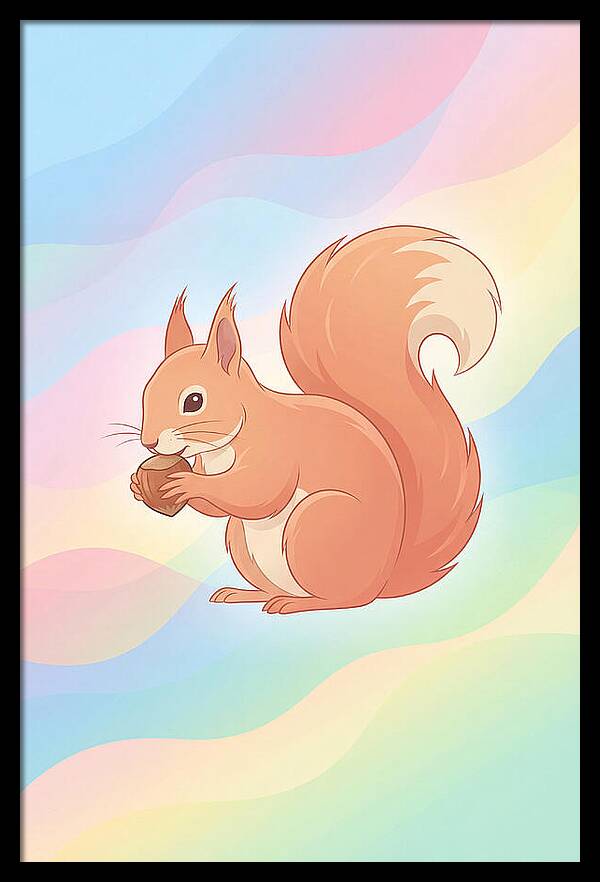 Red Squirrel Enjoying A Snack