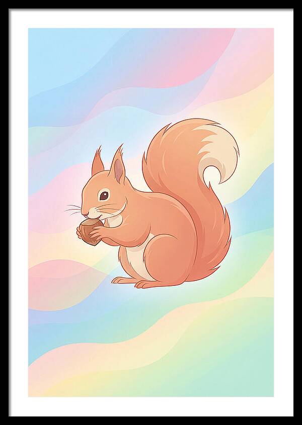 Red Squirrel Enjoying A Snack