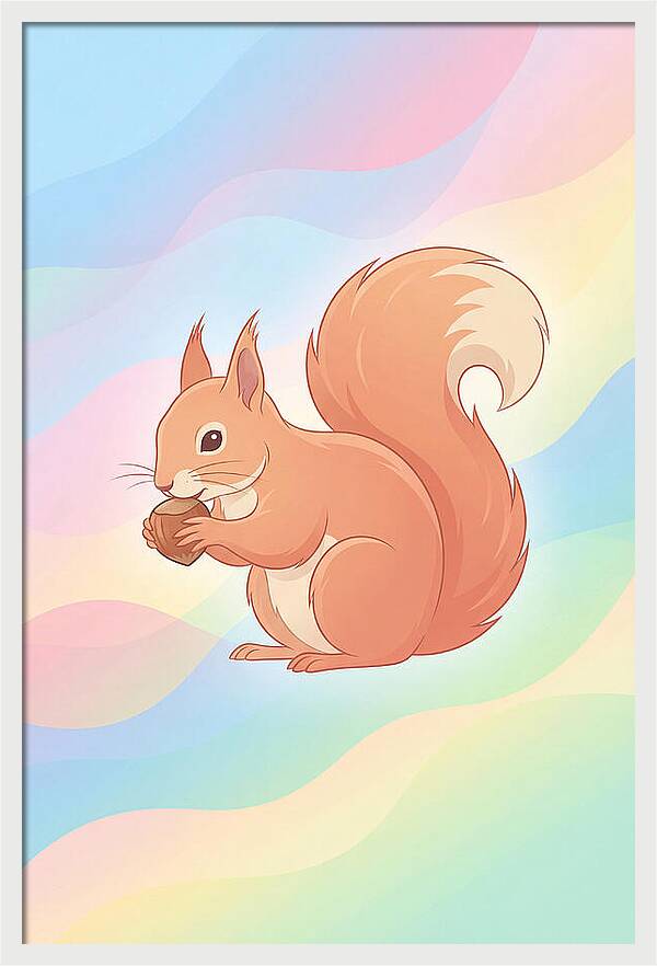 Red Squirrel Enjoying A Snack