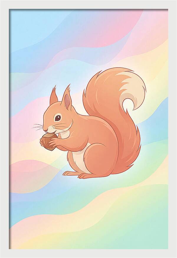 Red Squirrel Enjoying A Snack